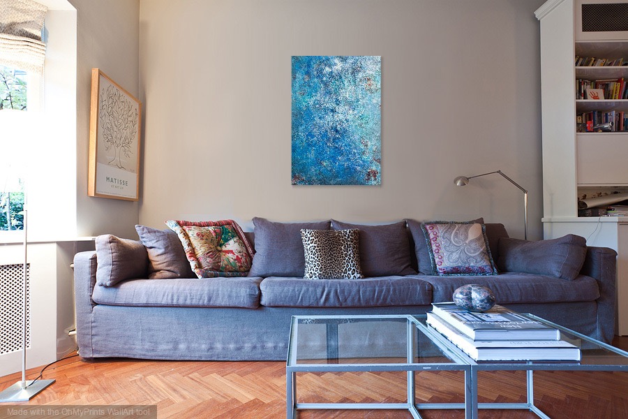 Oceanic (50x70) - In situ - Mixed media painted by Mary Made