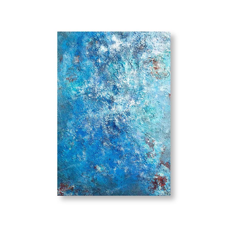 Oceanic (50x70) - Mixed media painted by Mary Made
