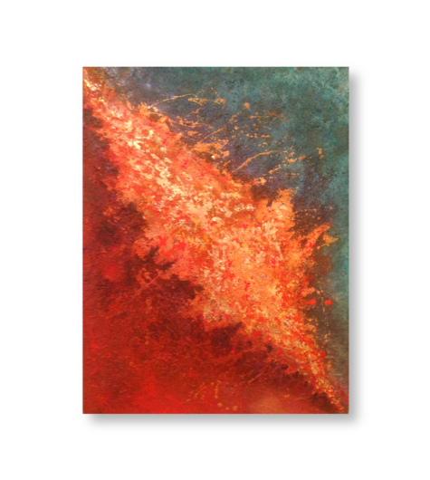 Fire and Ice (50x70) - Mixed media painted by Mary Made